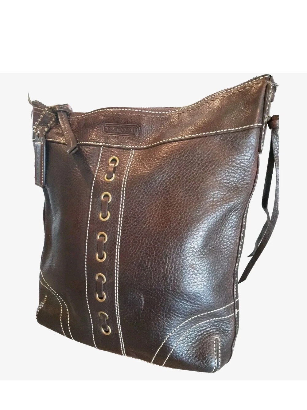 Coach Brown Leather Shoulder Bag - Picture 3 of 16
